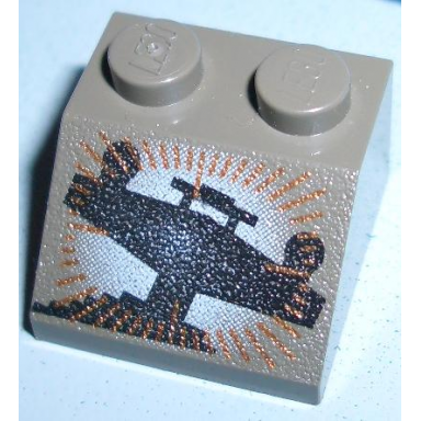 dark gray slope 45 2 x 2 with sw star destroyer bridge pattern