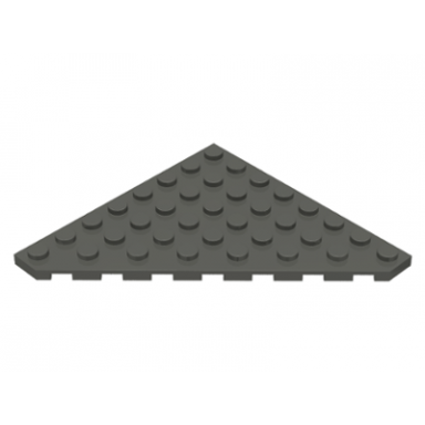 dark gray wedge plate 8 x 8 cut corner