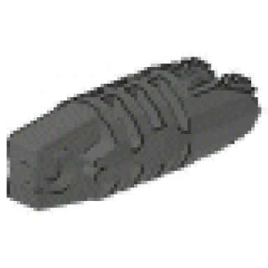 dark gray hinge cylinder 1 x 3 locking with 1 finger and 2 fingers on ends without hole