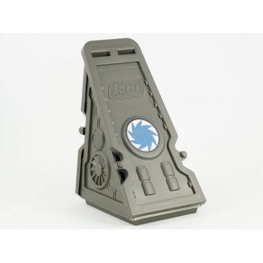 dark gray vehicle racer launcher with shredd logo and stat card on inside pattern stickers - set 4570