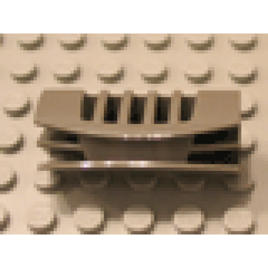 dark gray vehicle grille 1 x 4 with 2 pins