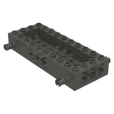 dark gray vehicle base 4 x 10 x 1 1 3 with 8 x 2 recessed center 4 pins technic holes