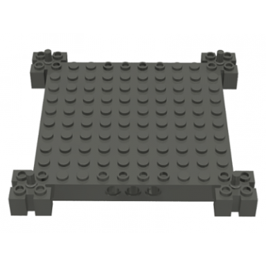 dark gray brick modified 12 x 12 base