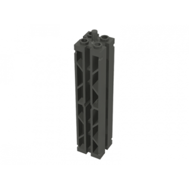 dark gray support 2 x 2 x 8 with channels and top peg lattice on 2 sides