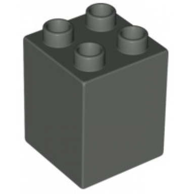 dark gray duplo brick 2 x 2 x 2