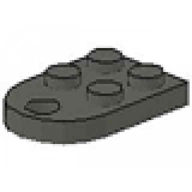dark gray plate modified 2 x 3 with hole
