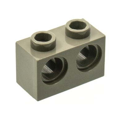 dark gray technic brick 1 x 2 with holes