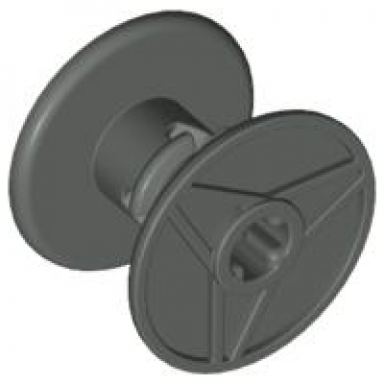 dark gray string reel 3 x 2 x 3 drum with axle hole