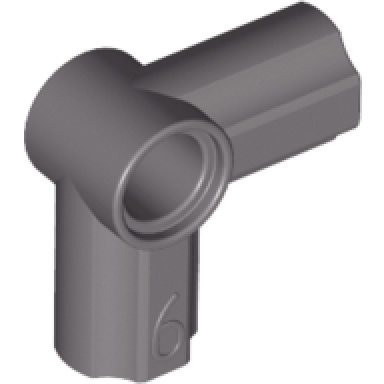 dark gray technic axle and pin connector angled 6 - 90 degrees