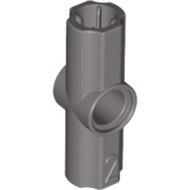 dark gray technic axle and pin connector angled 2 - 180 degrees