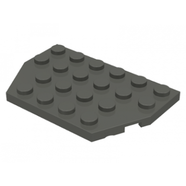 dark gray wedge plate 4 x 6 cut corners