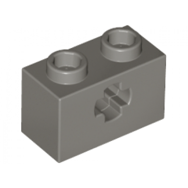 dark gray technic brick 1 x 2 with axle hole