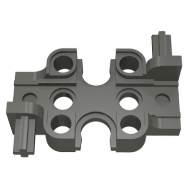 dark gray technic rectangular gearbox half
