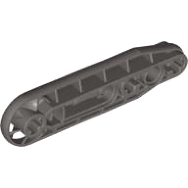 dark gray technic liftarm modified fan 1 x 7