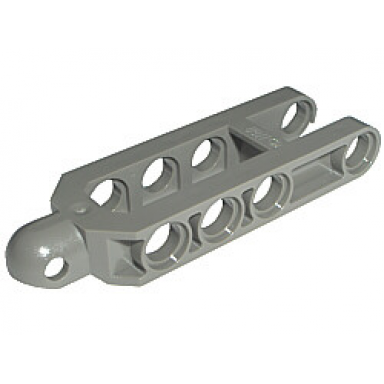 dark gray technic steering arm 6.5 x 2 with tow ball socket rounded chamfered