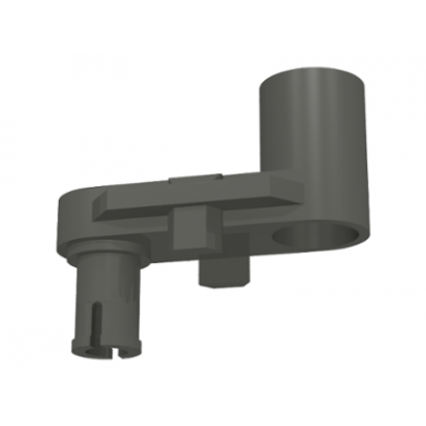 dark gray znap crank connector 1 x 2 x 3