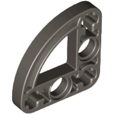 dark gray technic liftarm modified l-shape quarter ellipse thin 3 x 3