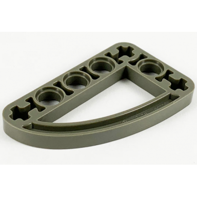 dark gray technic liftarm modified l-shape quarter ellipse thin 3 x 5