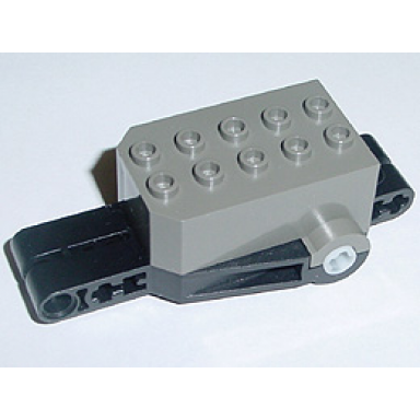pullback motor 9 x 4 x 2 1 3 with black base and no studs on liftarms