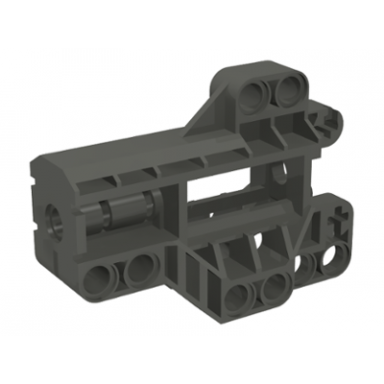 dark gray technic pin connector block 7 x 3