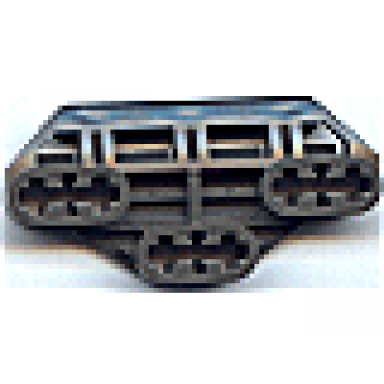 dark gray technic axle connector block 3 x 6 with 6 holes