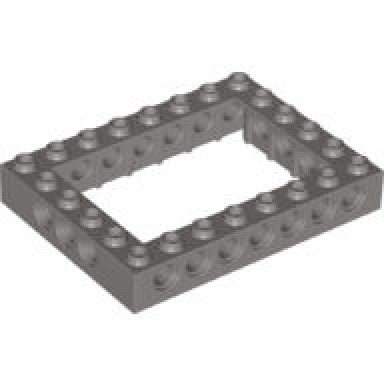 dark gray technic brick 6 x 8 open center