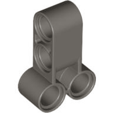dark gray technic pin connector perpendicular double 3l