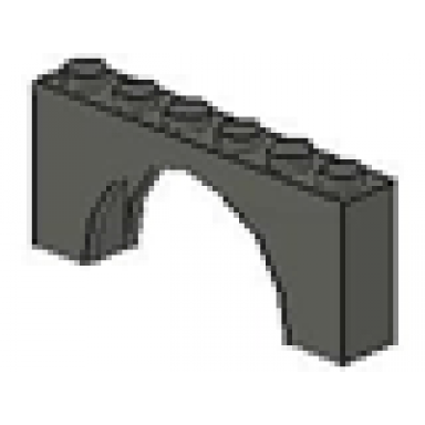 dark gray arch 1 x 6 x 2 - thick top with reinforced underside