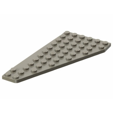 dark gray wedge plate 7 x 12 wing right