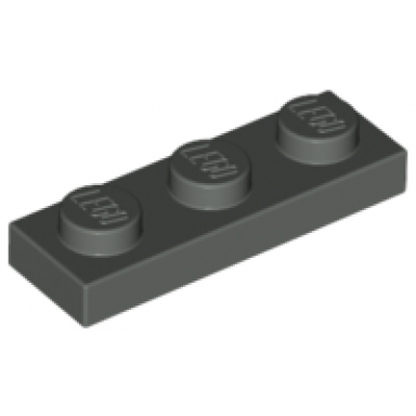 dark gray plate 1 x 3