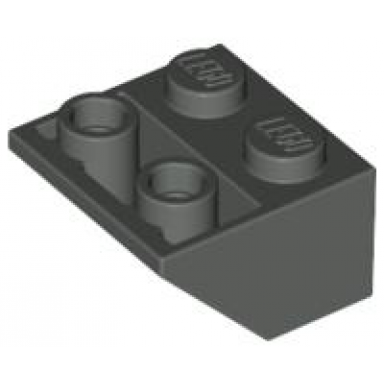 dark gray slope inverted 45 2 x 2 with flat bottom pin