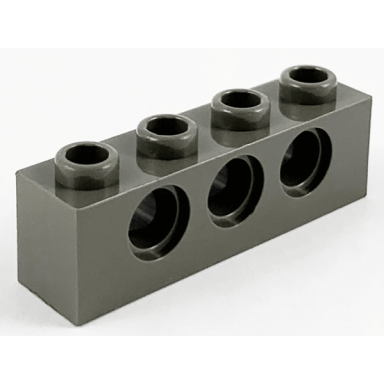 dark gray technic brick 1 x 4 with holes