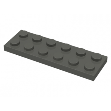 dark gray plate 2 x 6