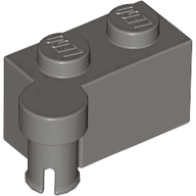dark gray hinge brick 1 x 4 swivel top