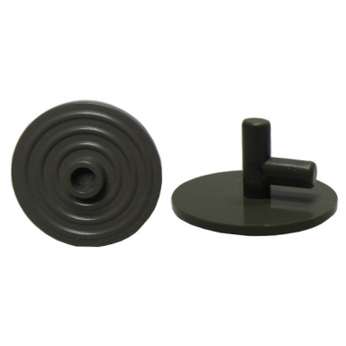 minifigure shield circular round ridged face with stud