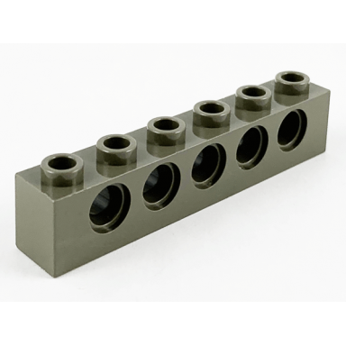 dark gray technic brick 1 x 6 with holes