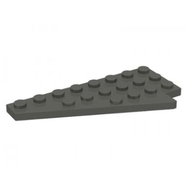 dark gray wedge plate 8 x 4 wing left