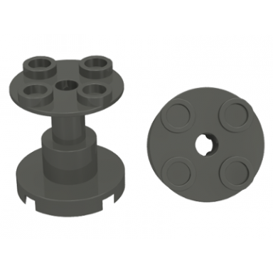 dark gray support 2 x 2 x 2 stand with complete hole