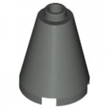 dark gray cone 2 x 2 x 2 - open stud