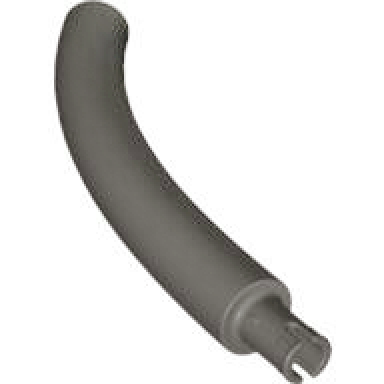 dark gray dinosaur tail neck middle section with bar hole and technic pin