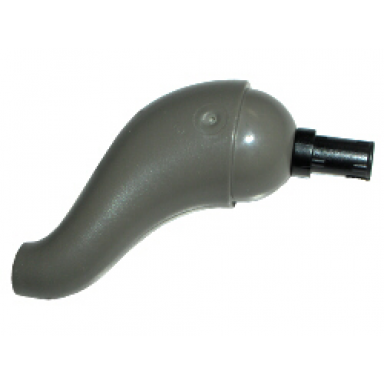 dark gray dinosaur tail neck base section s-curve with black technic pin