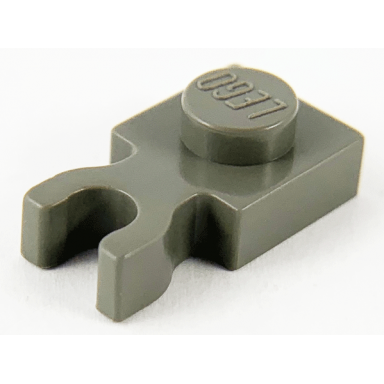 dark gray plate modified 1 x 1 with u clip thick vertical grip