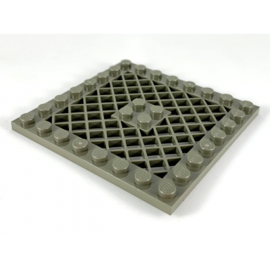 dark gray plate modified 8 x 8 with grille