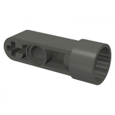 dark gray technic rotation joint socket with 3l liftarm thick