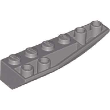dark gray wedge 6 x 2 inverted right