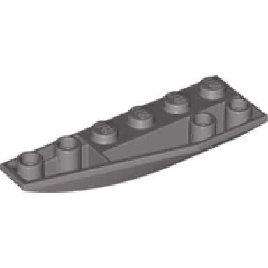 dark gray wedge 6 x 2 inverted left