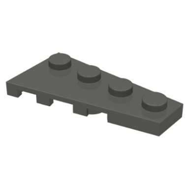 dark gray wedge plate 4 x 2 right