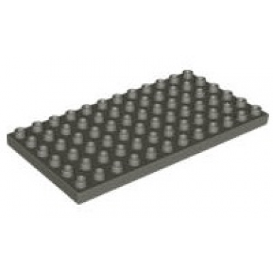 dark gray duplo plate 6 x 12