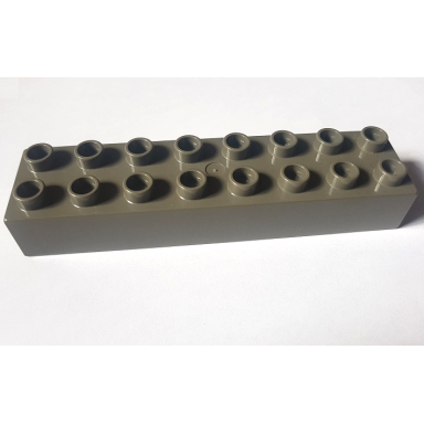 dark gray duplo brick 2 x 8