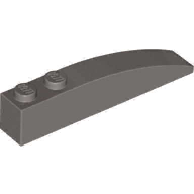 dark gray slope curved 6 x 1
